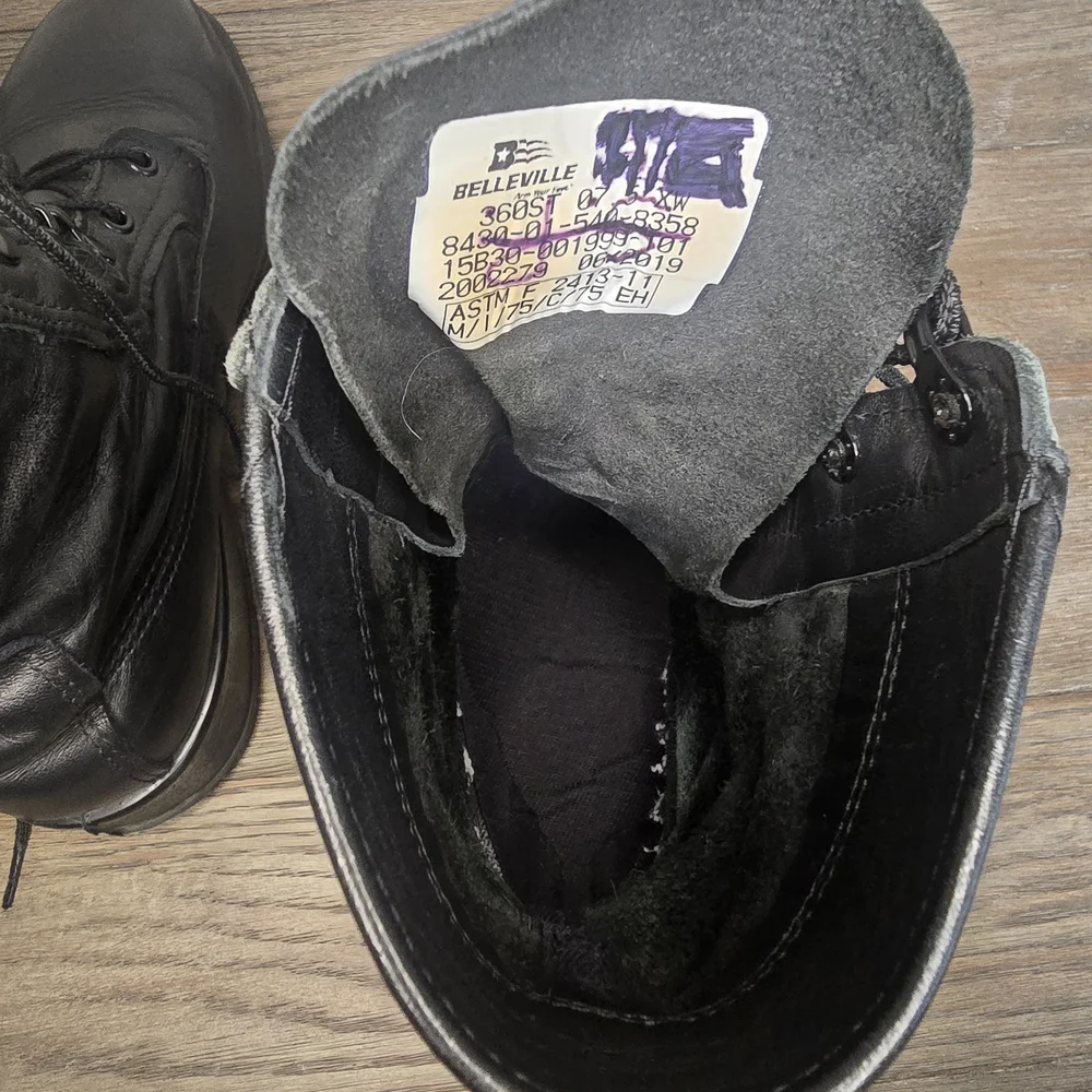 Belleville 360ST Black Military Steel Toe Boot Leather 7.5W - 8 Tactical Flight